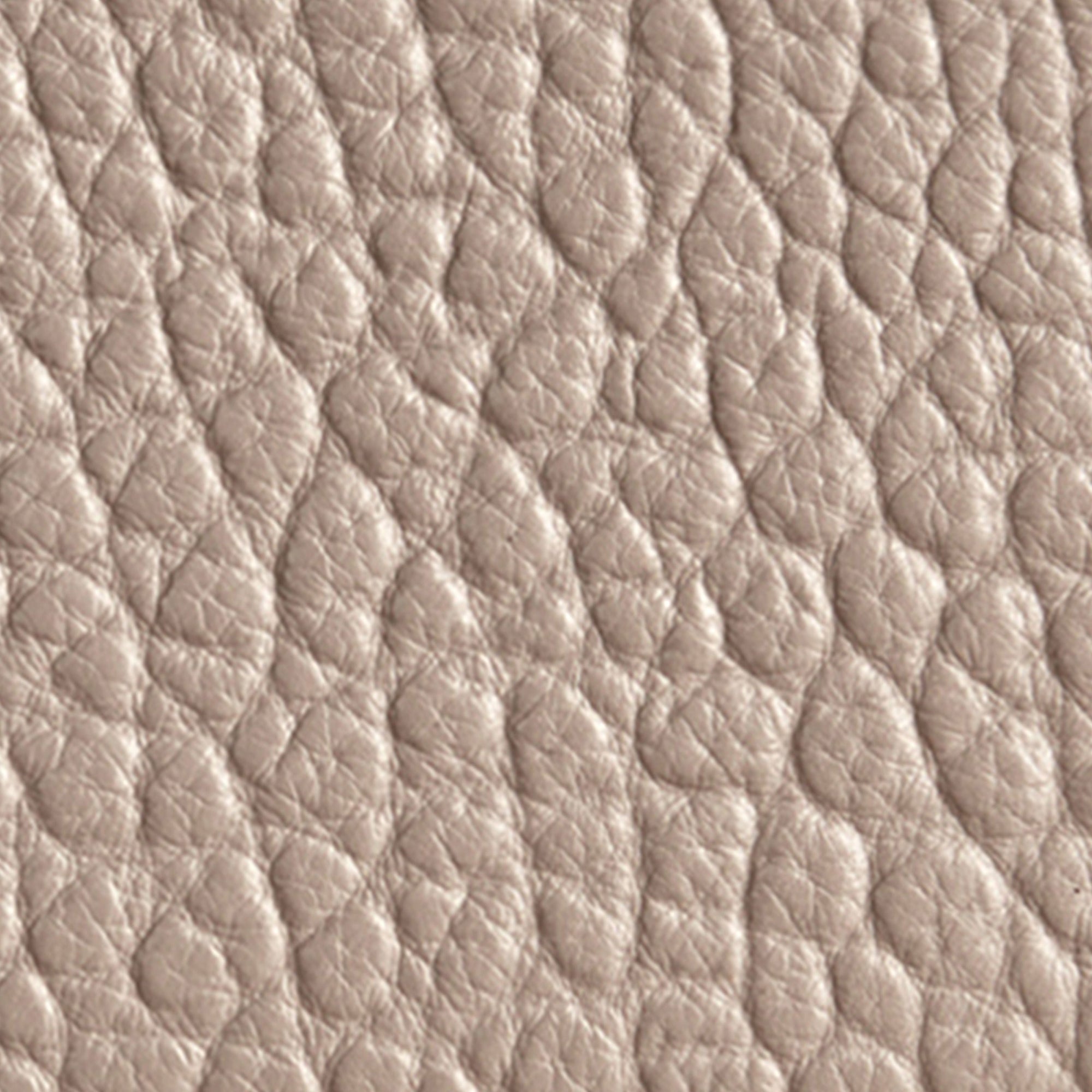 Portefeuille zippé en cuir grené emblématique - Pale Grey