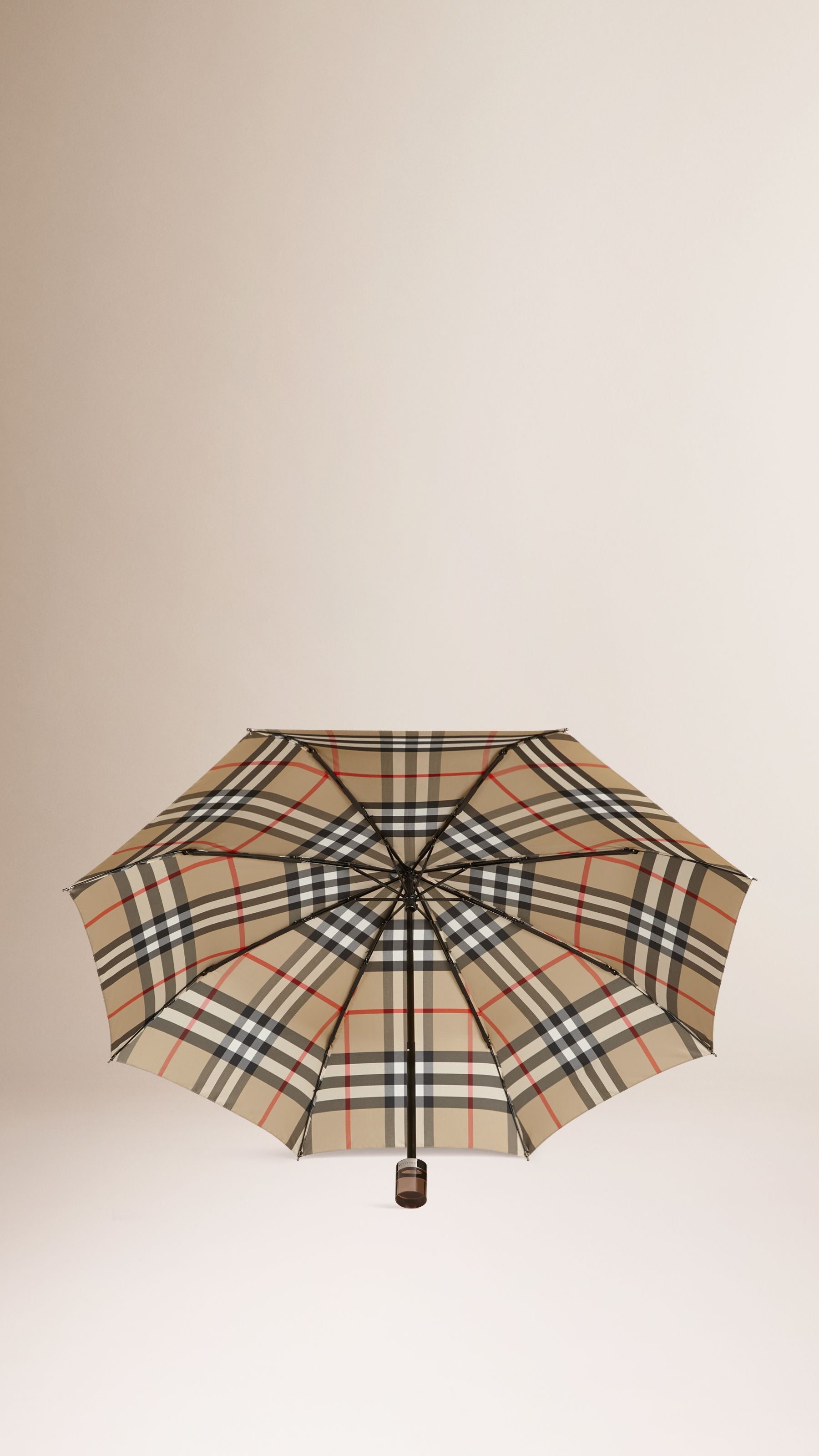 Parapluie télescopique à motif check - Camel Check