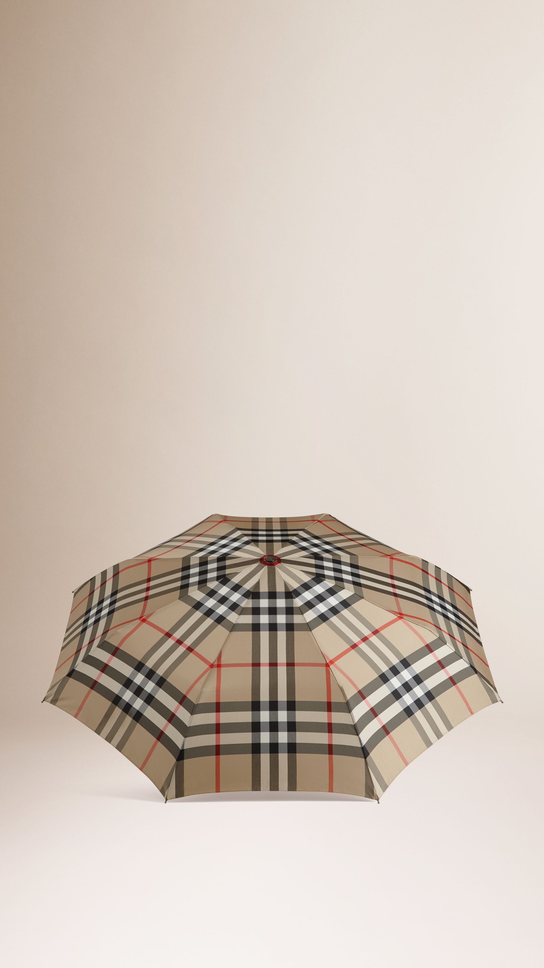 Parapluie télescopique à motif check - Camel Check