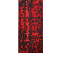 Foulard en soie à motif check avec imprimé fauve - Parade Red Print