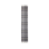Écharpe en cachemire à motif check classique - Pale Grey