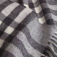 Écharpe en cachemire à motif check classique - Pale Grey