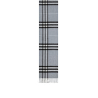 Écharpe classique en cachemire à motif check - Dusty Blue