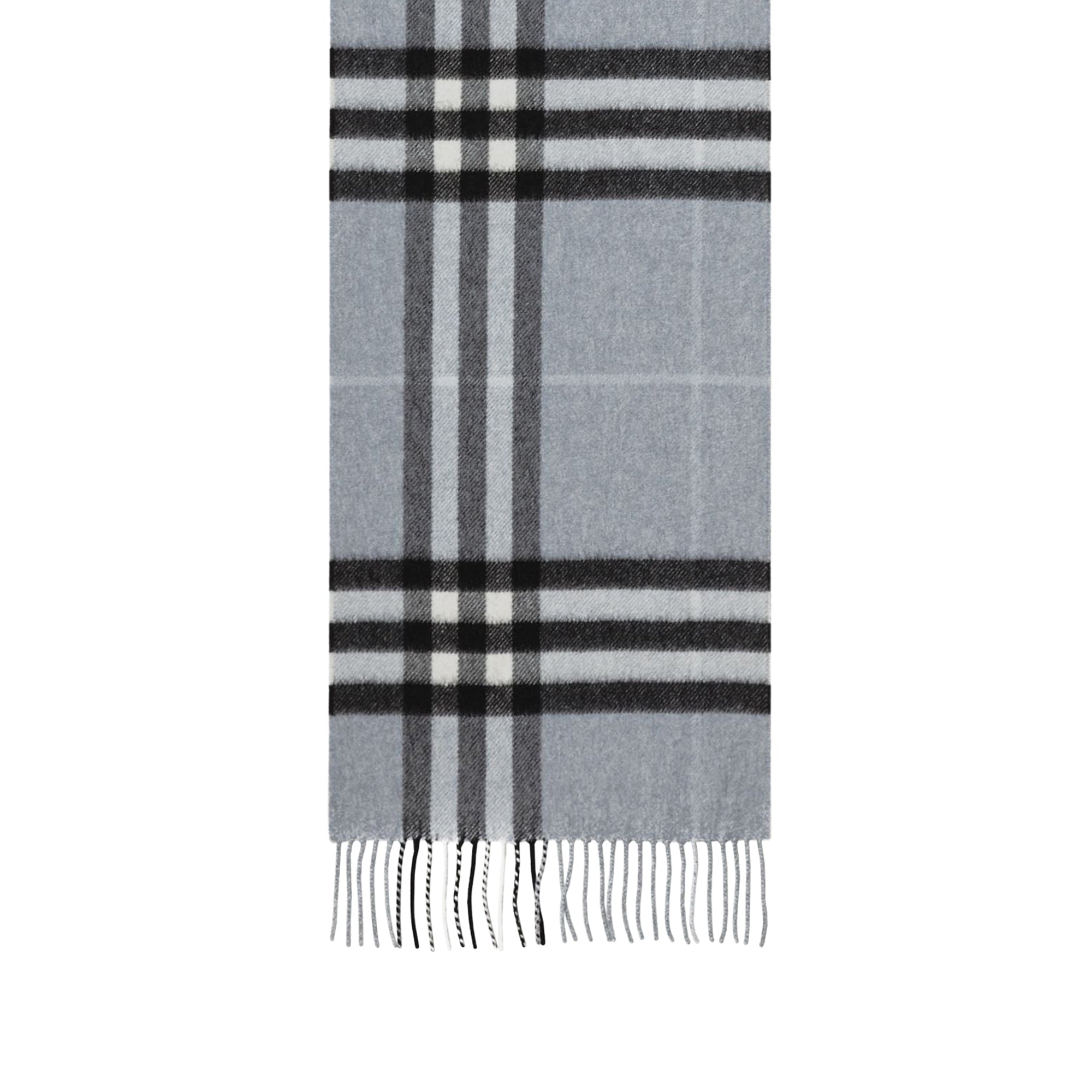 Écharpe classique en cachemire à motif check - Dusty Blue