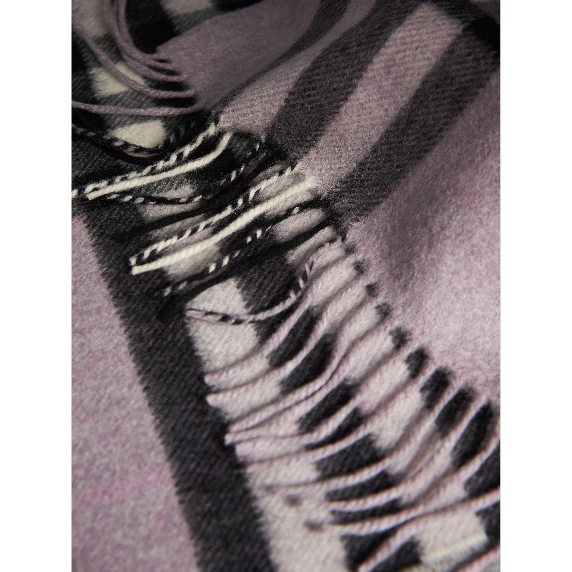 Écharpe classique en cachemire à motif check - Dusty Lilac