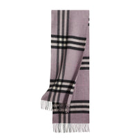 Écharpe classique en cachemire à motif check - Dusty Lilac