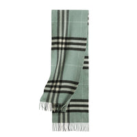 Écharpe classique en cachemire à motif check - Dusty Mint