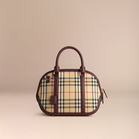Petit sac The Orchard à motif Horseferry Check - Honey & Deep Claret