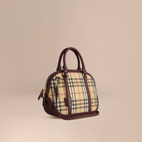 Petit sac The Orchard à motif Horseferry Check - Honey & Deep Claret