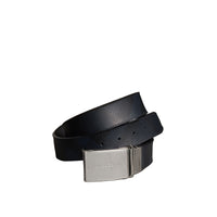Ceinture réversible à motif Smoked check avec cuir - Navy & Black