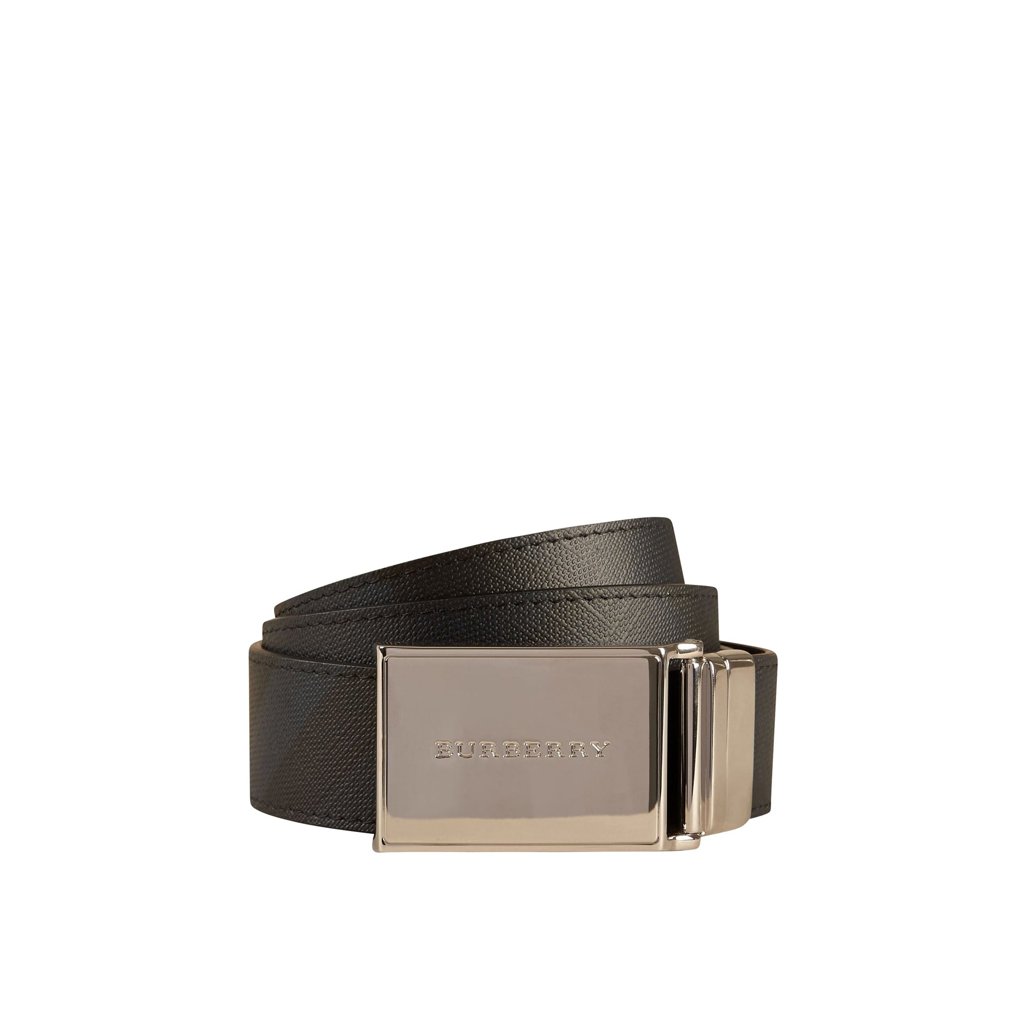 Ceinture classique check ton sur ton - Navy & Black