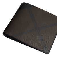 Portefeuille pour pièce d'identité à motif London check - Chocolate & Black