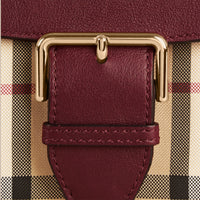 Petit sac à bandoulière en cuir - Honey & Deep Claret