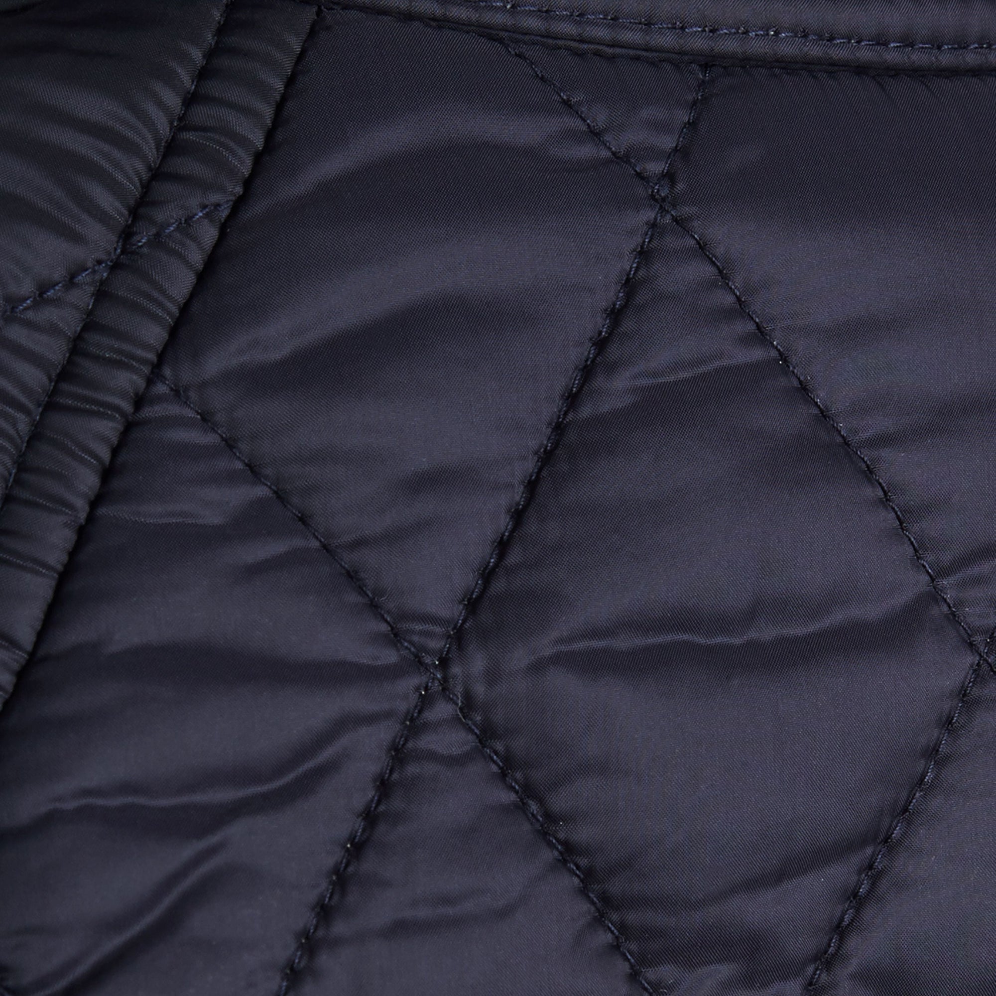 Veste matelassée en nylon avec capuche amovible - Military Navy