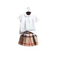 Jupe plissée en coton à motif check - New Classic