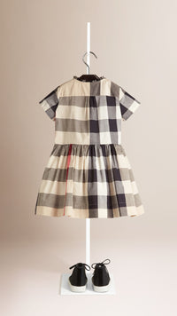 Robe en coton à motif check avec nervures - New Classic Check