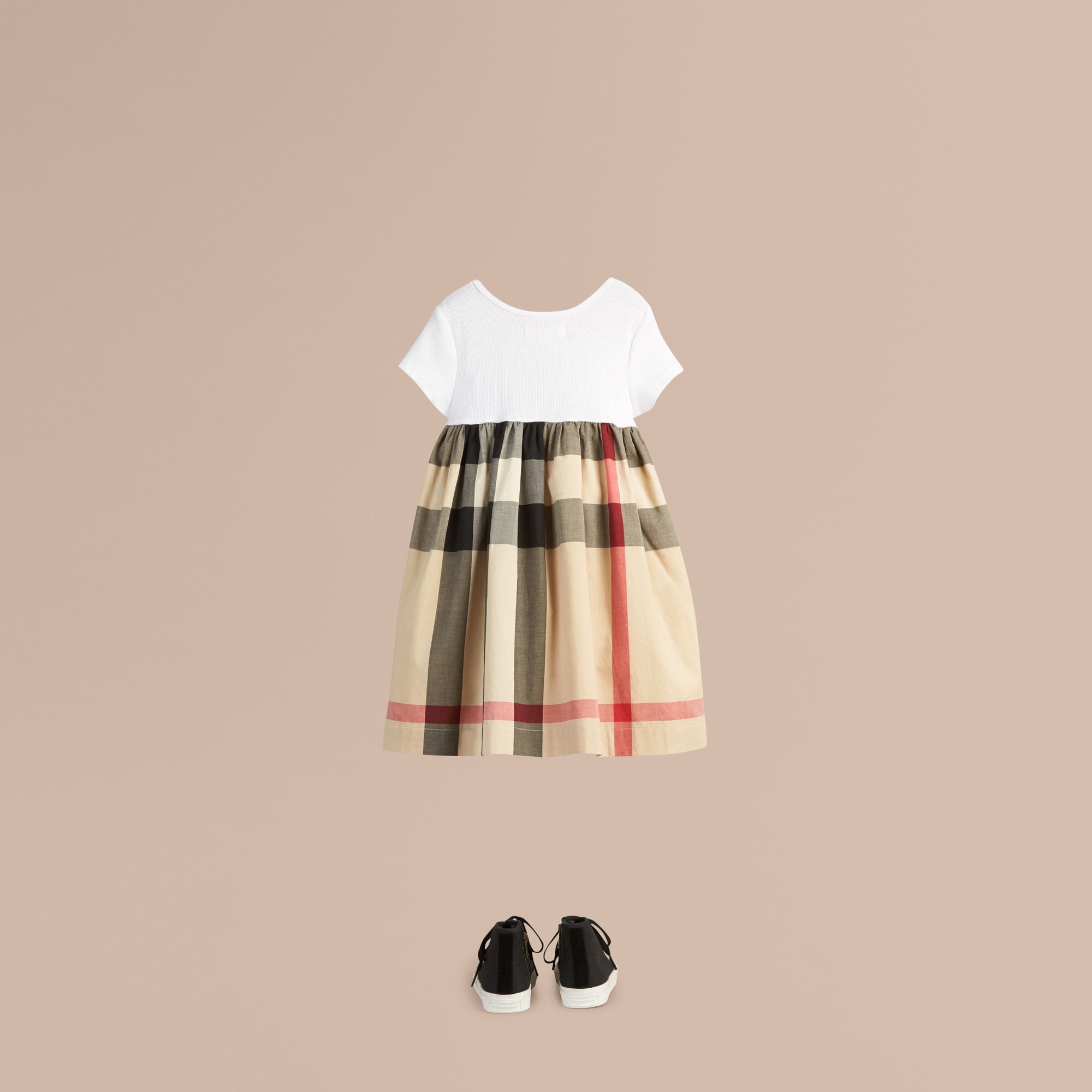 Robe t-shirt en coton à motif check - New Classic Check