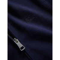 Cardigan bomber avec coudières à motif check - Navy