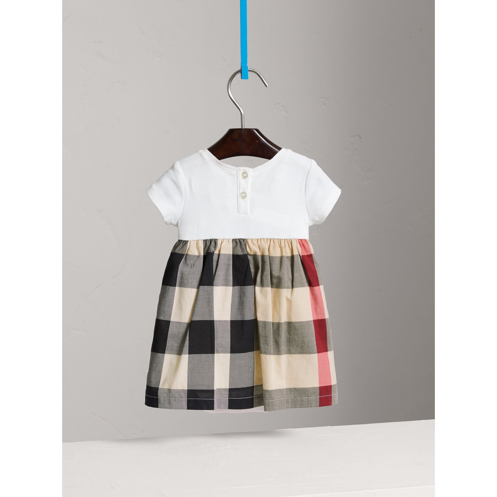 Robe t-shirt en jersey de coton à motif check - New Classic Check