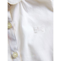 Chemise en coton avec col Claudine - White