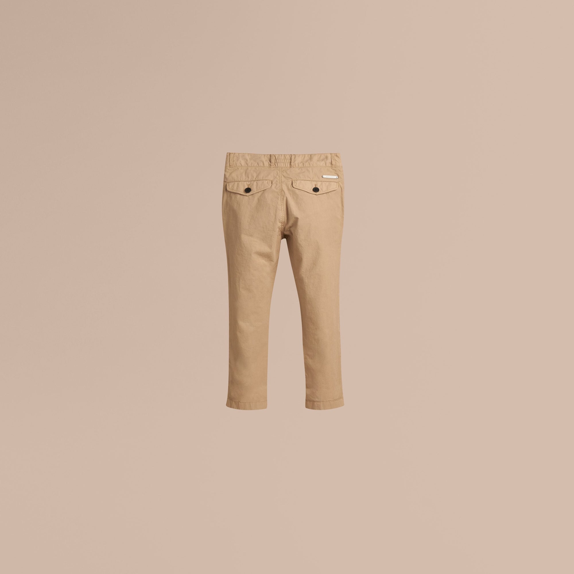 Pantalon chino léger en sergé de coton - Honey