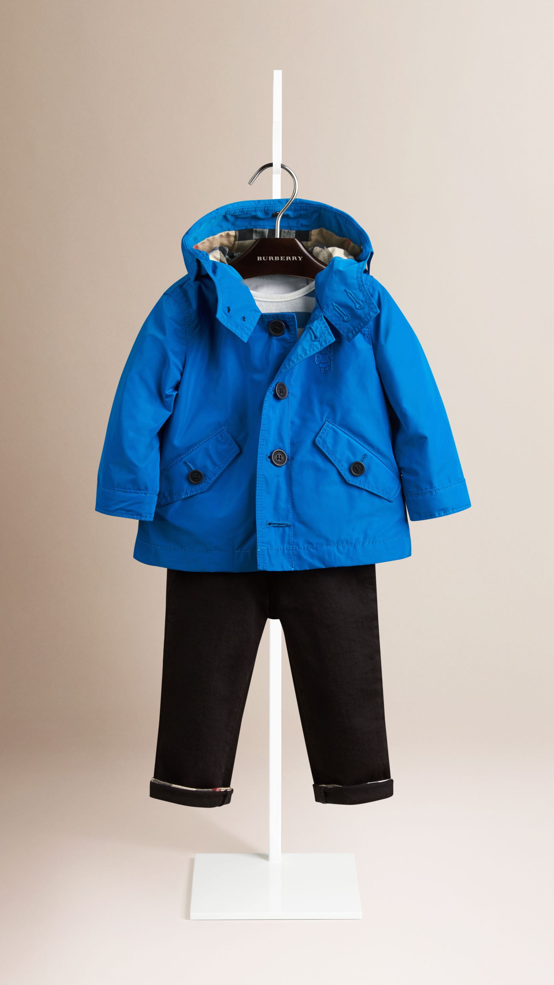 Parka repliable en tissu technique - Mineral Blue