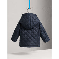 Veste matelassée avec détails check - Ink Blue
