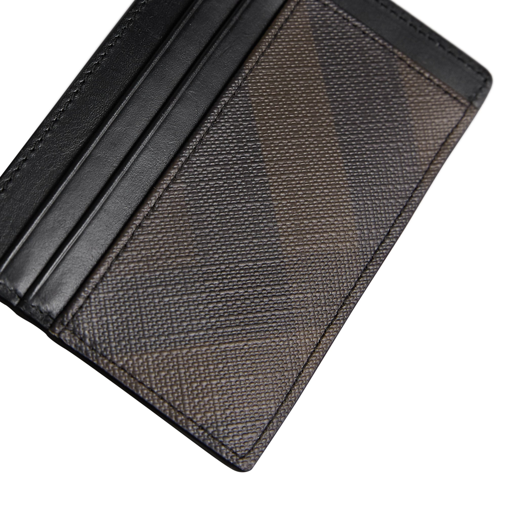 Porte-cartes Smoked check - Chocolate & Black