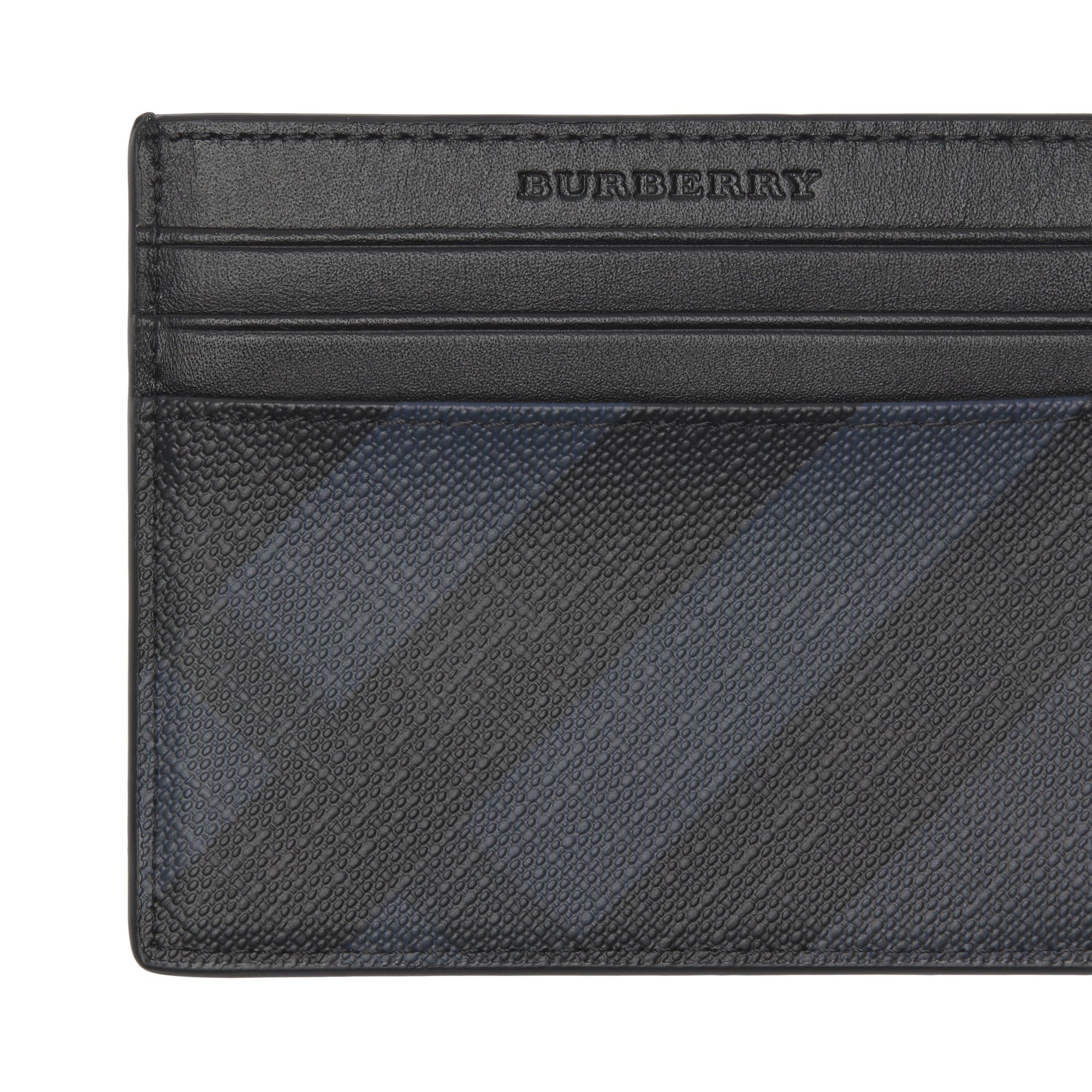 Porte-cartes Smoked check - Navy & Black