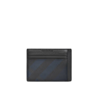 Porte-cartes Smoked check - Navy & Black