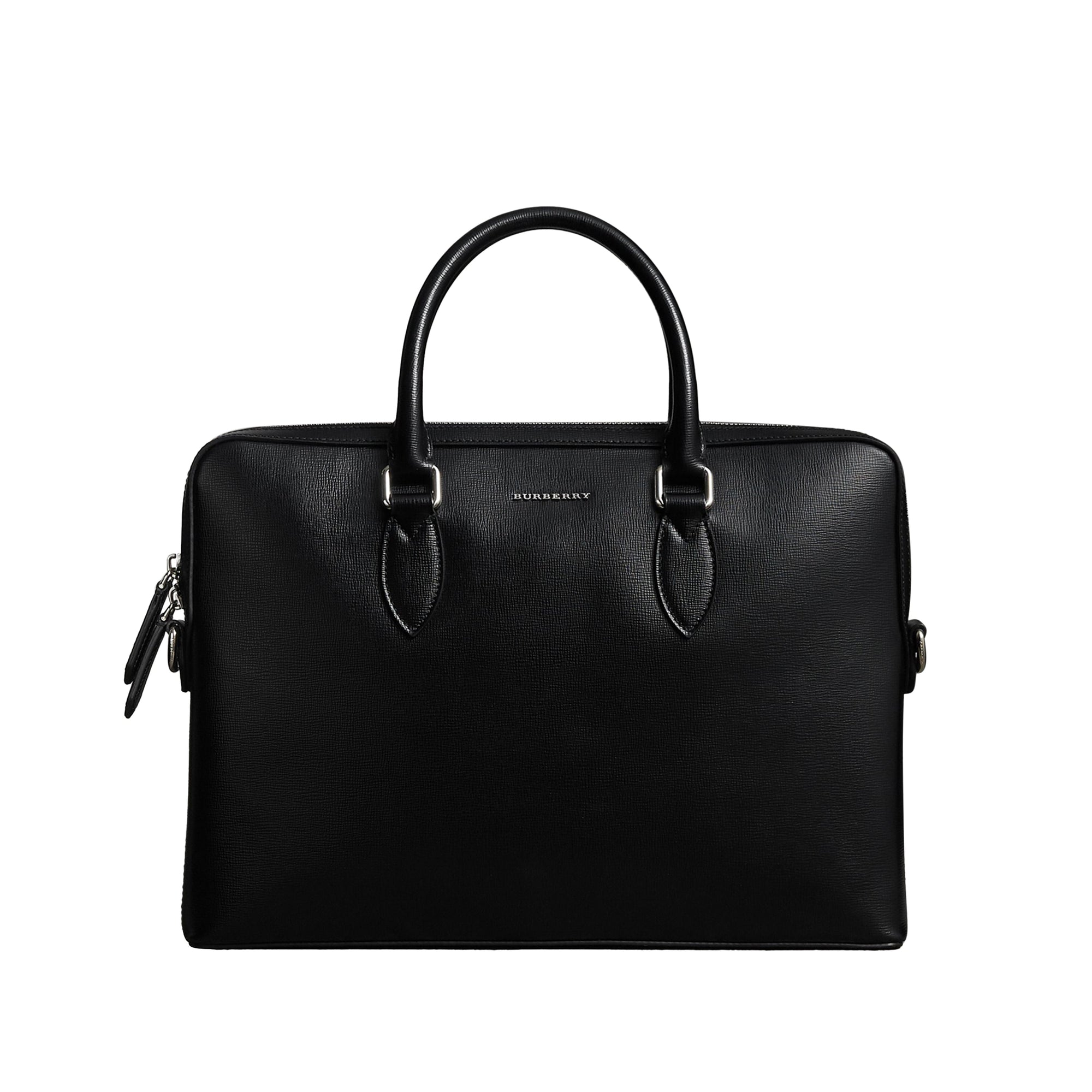 Sac The Barrow fin en cuir London - Black
