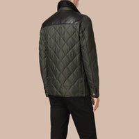 Veste utilitaire avec éléments en agneau - Olive Green