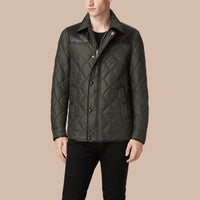 Veste utilitaire avec éléments en agneau - Olive Green