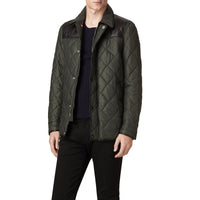 Veste utilitaire avec éléments en agneau - Olive Green