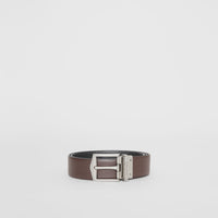 Ceinture réversible en cuir London - Black & Chocolate