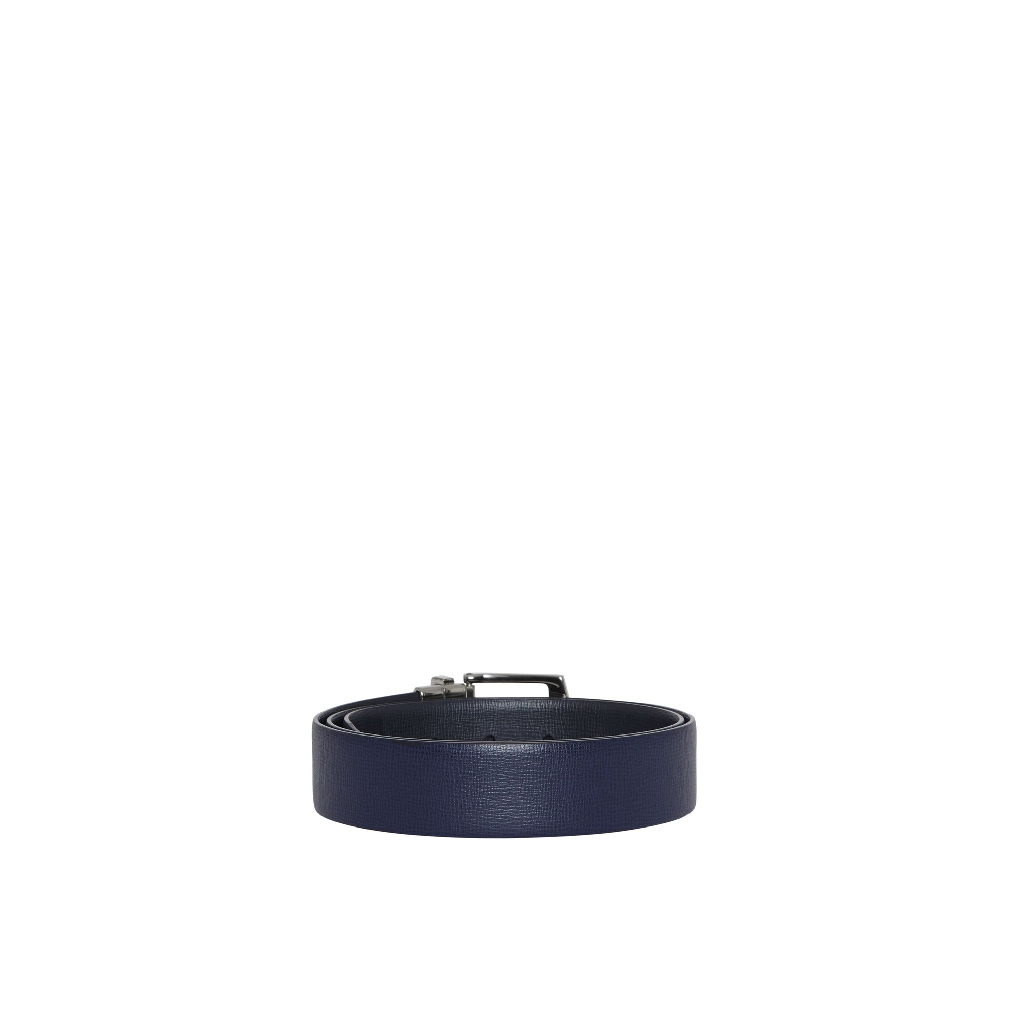 Ceinture réversible en cuir London - Dark Navy & Black