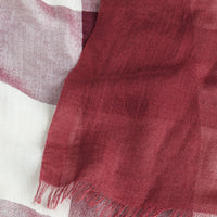 Écharpe en modal cachemire et soie à motif check - Garnet Pink