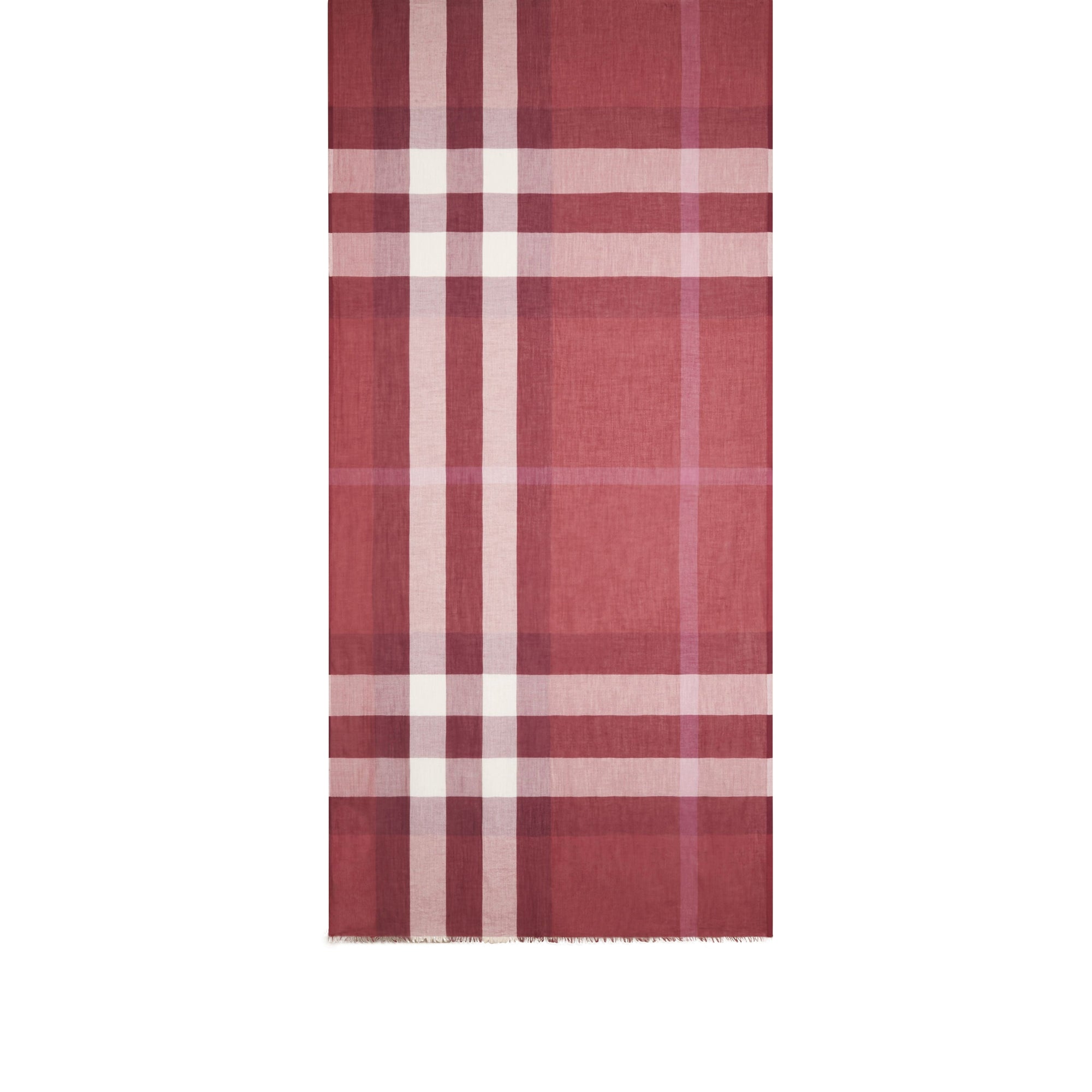 Écharpe en modal cachemire et soie à motif check - Garnet Pink