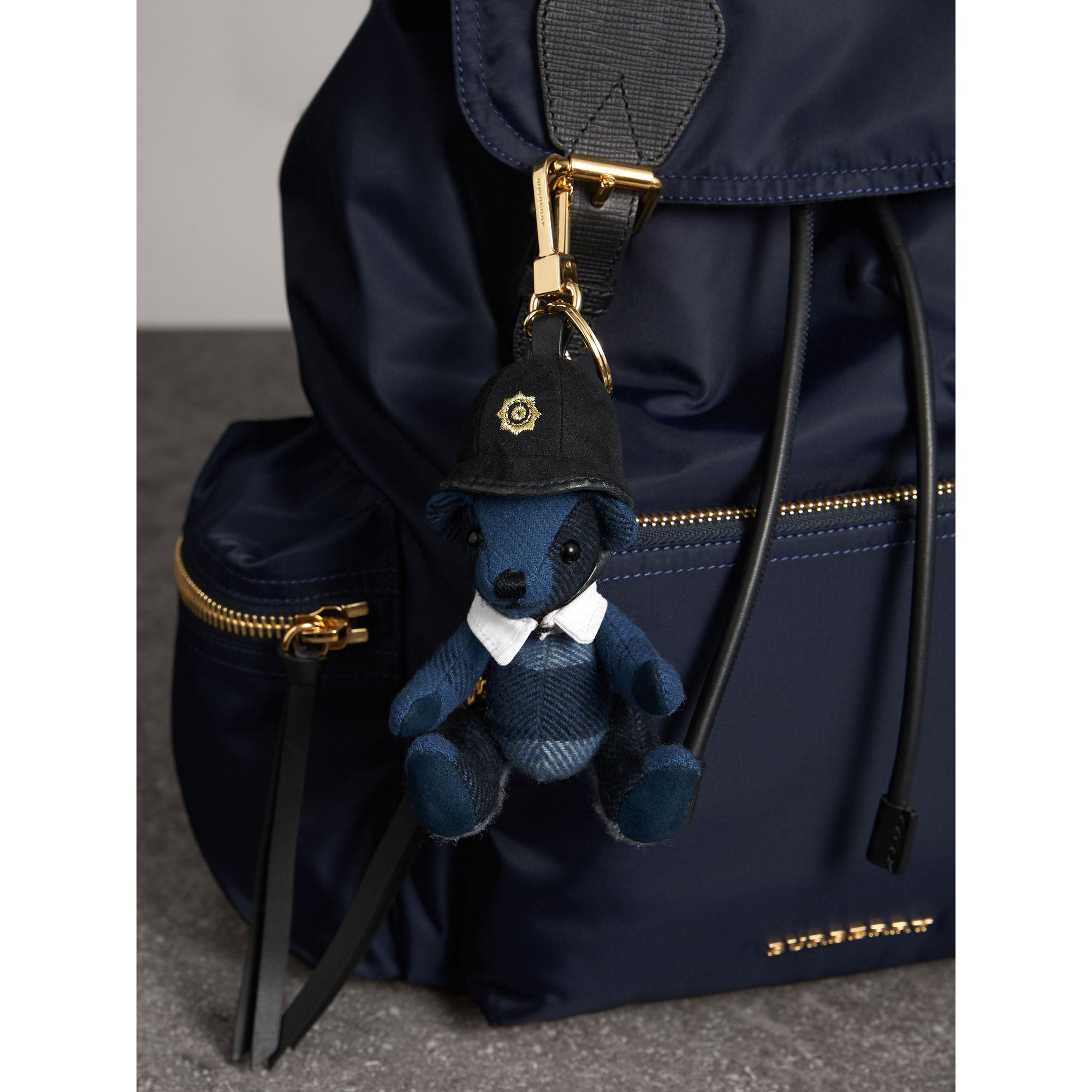Bijou porte-clés Thomas Bear Bobby en cachemire - Cadet Blue