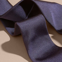Cravate fine en sergé de soie - Navy