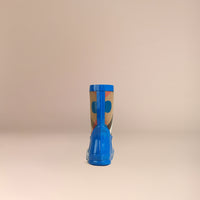 Bottes de pluie check avec imprimé à pois - Lupin Blue