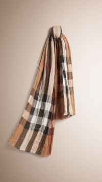 Echarpe classique check en lin - House Check