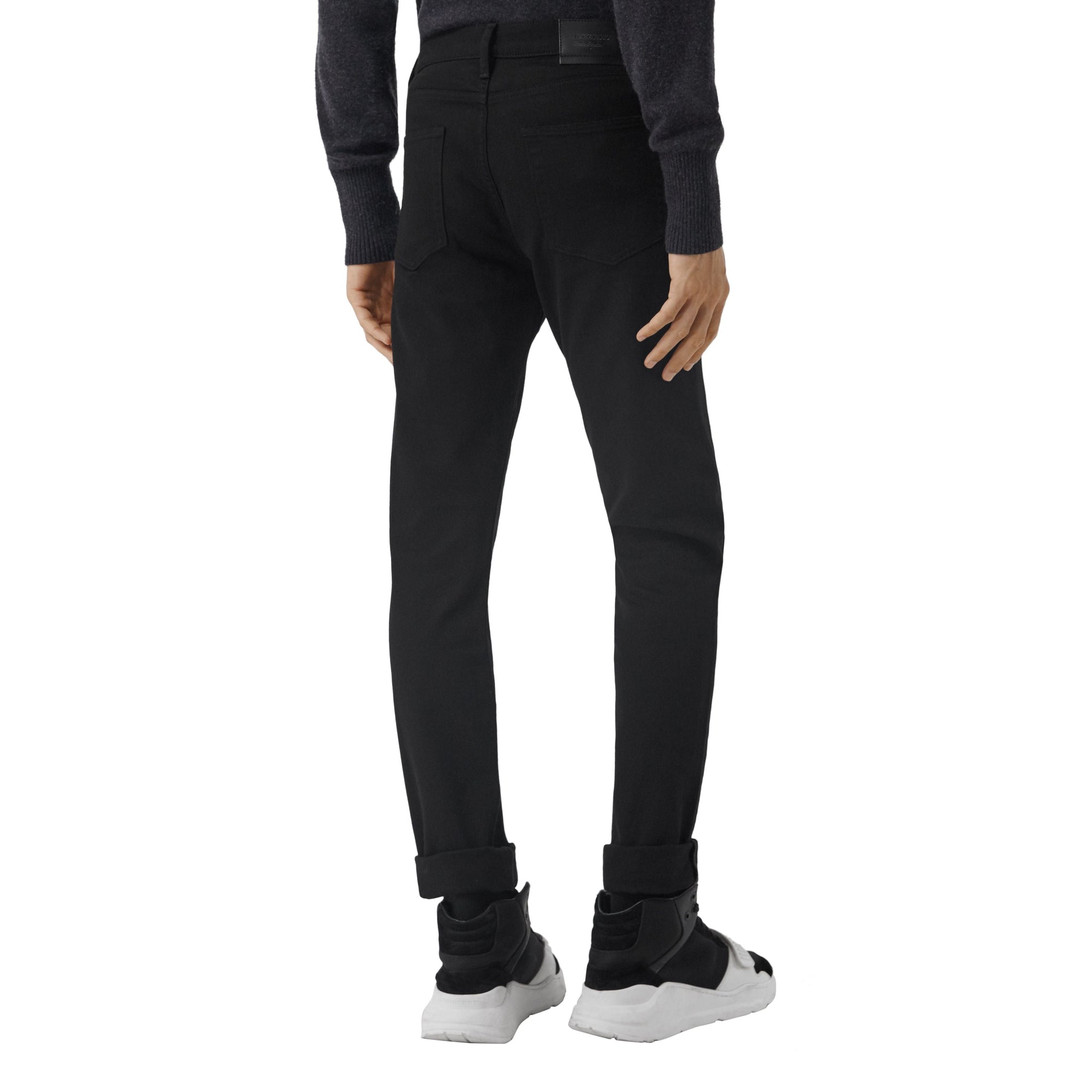 Jean denim extensible de coupe étroite - Black