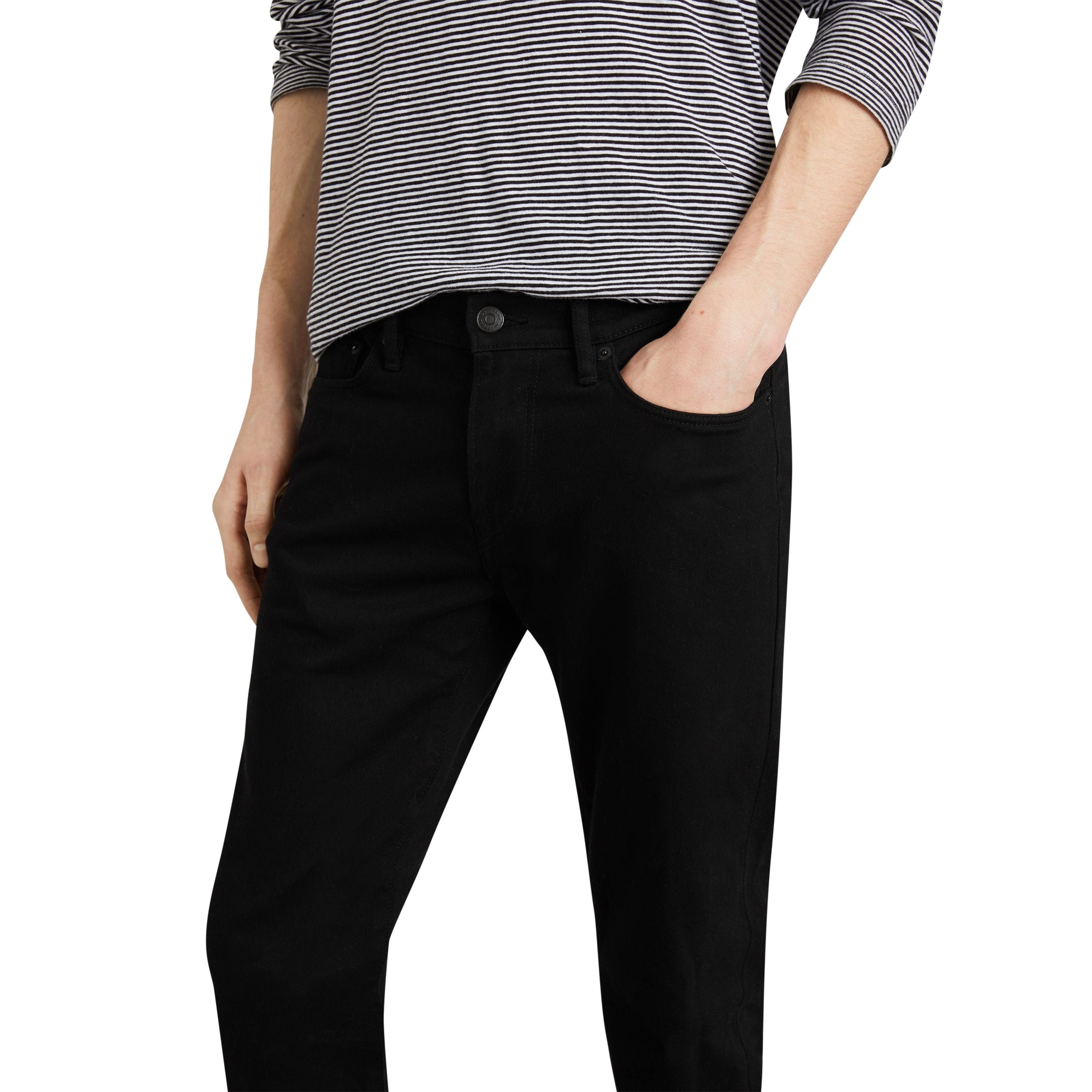 Jean denim extensible de coupe étroite - Black