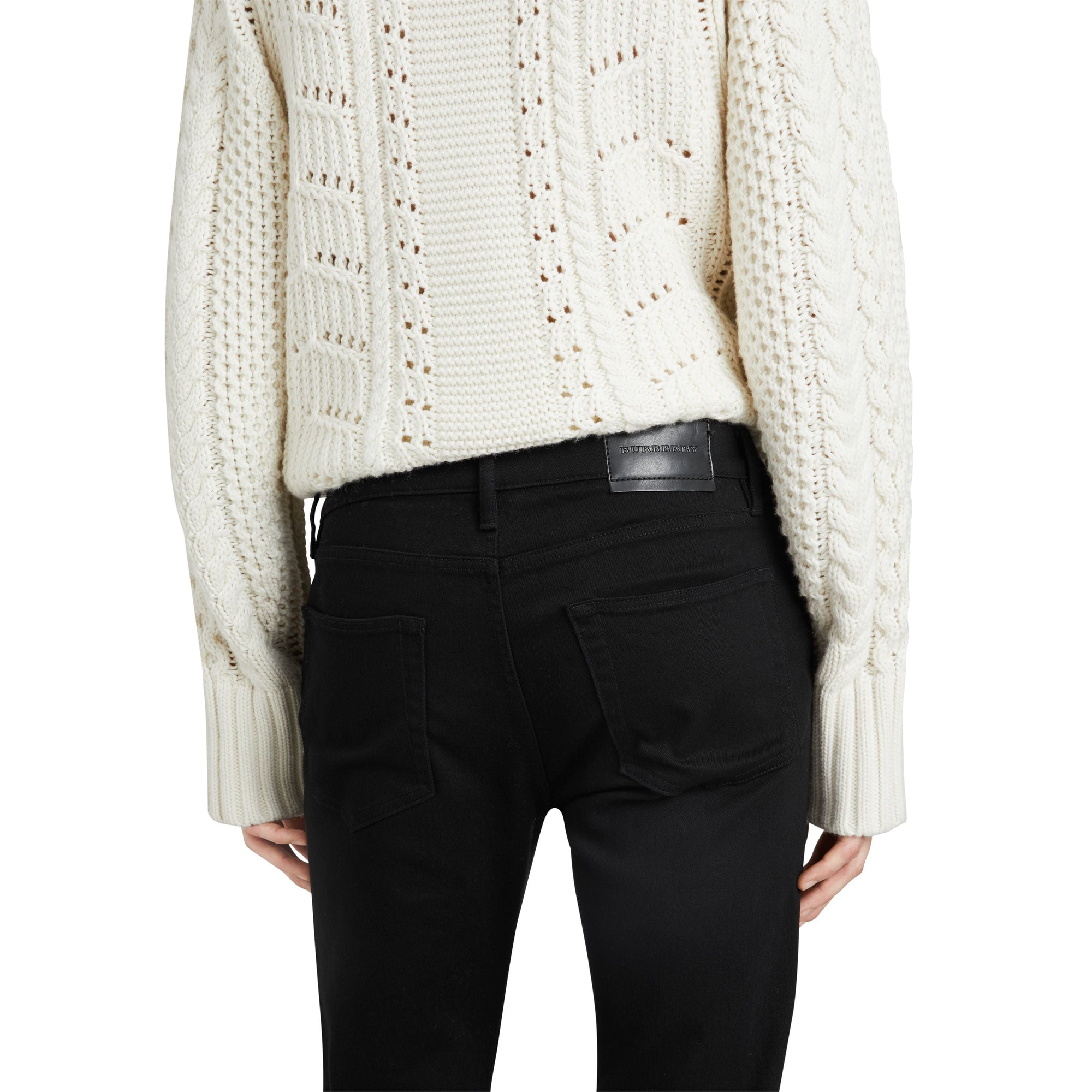 Jean denim extensible de coupe droite - Black