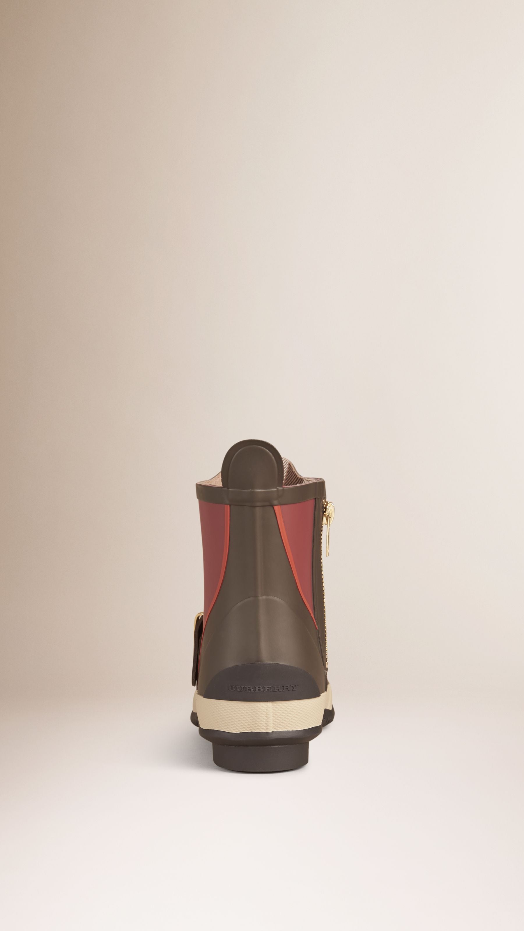 Bottines de pluie color-block - Garnet Pink