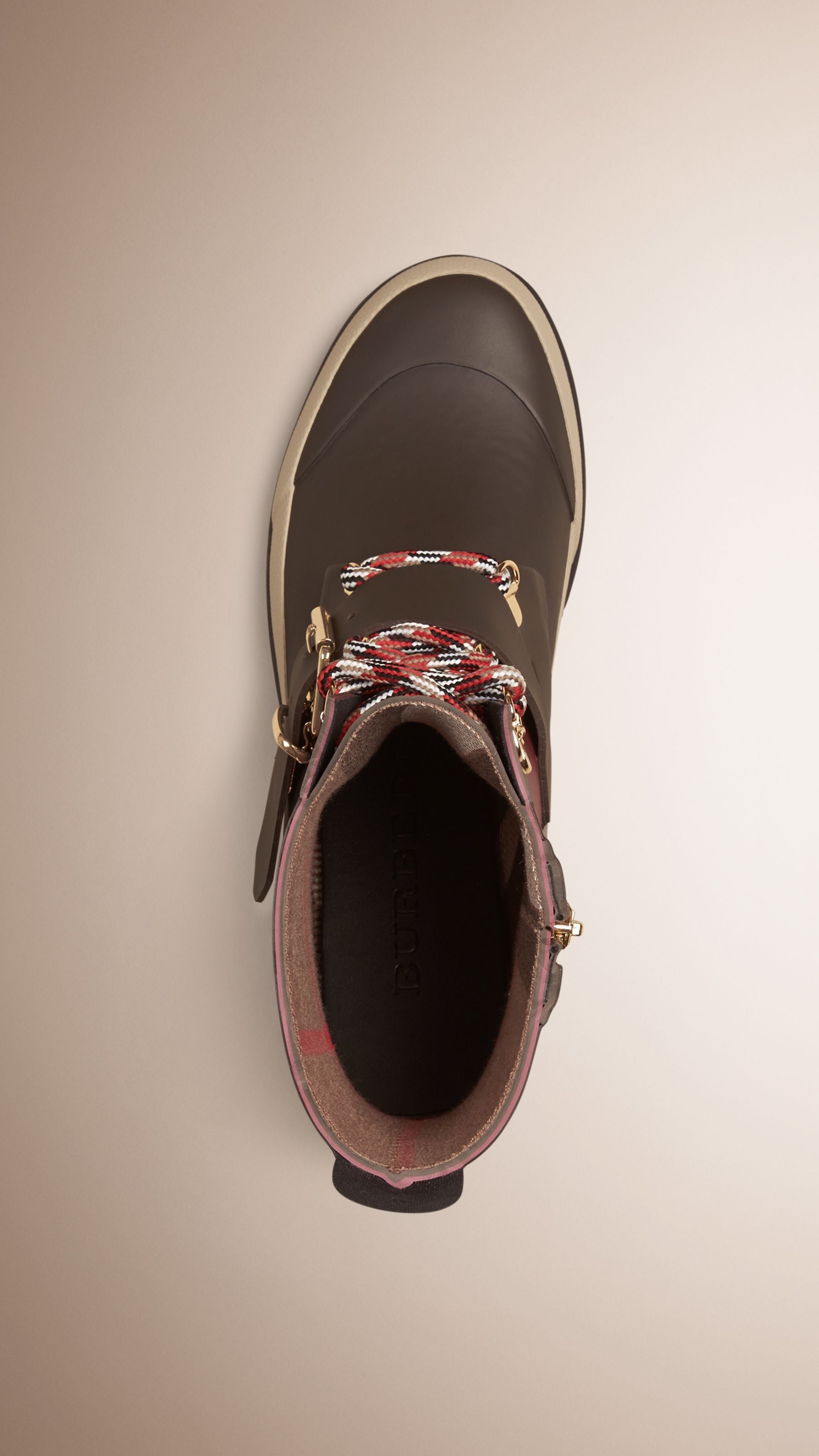 Bottines de pluie color-block - Garnet Pink