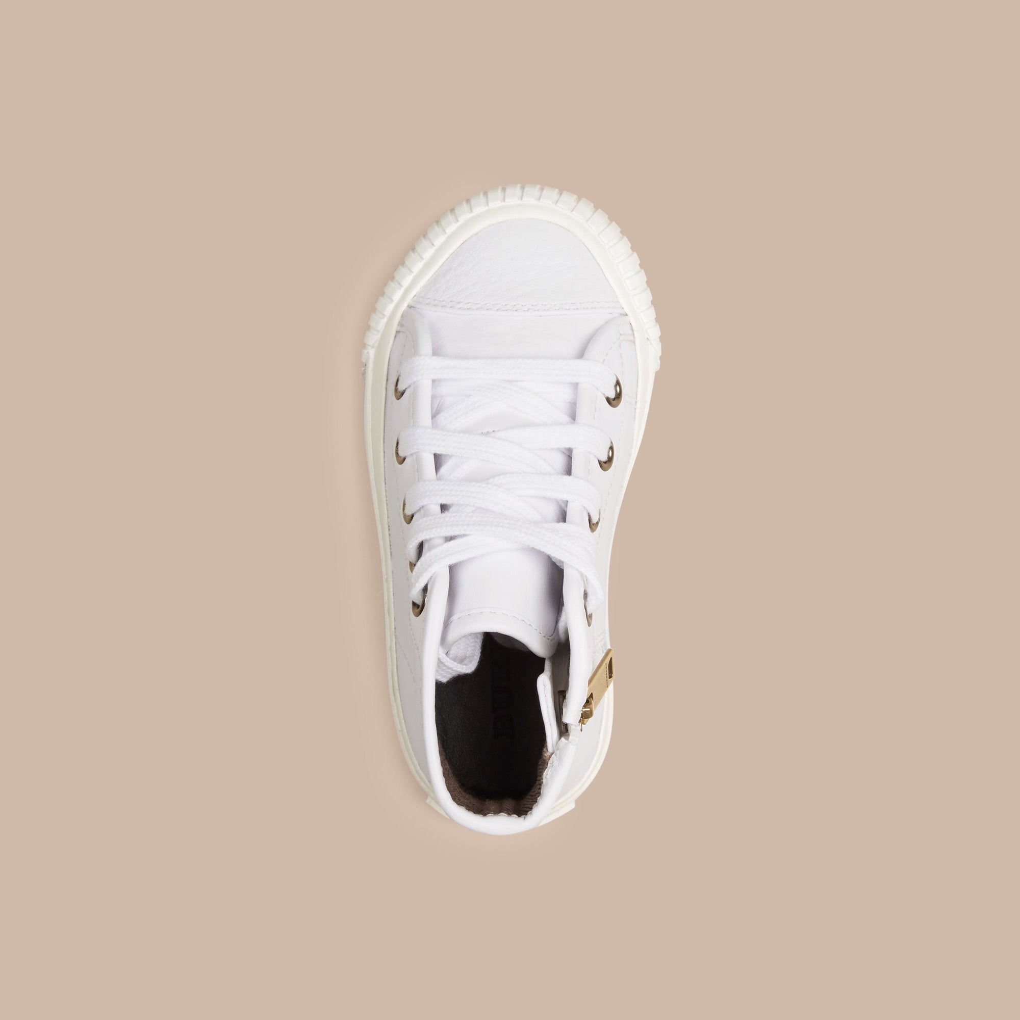Tennis montantes en cuir - White
