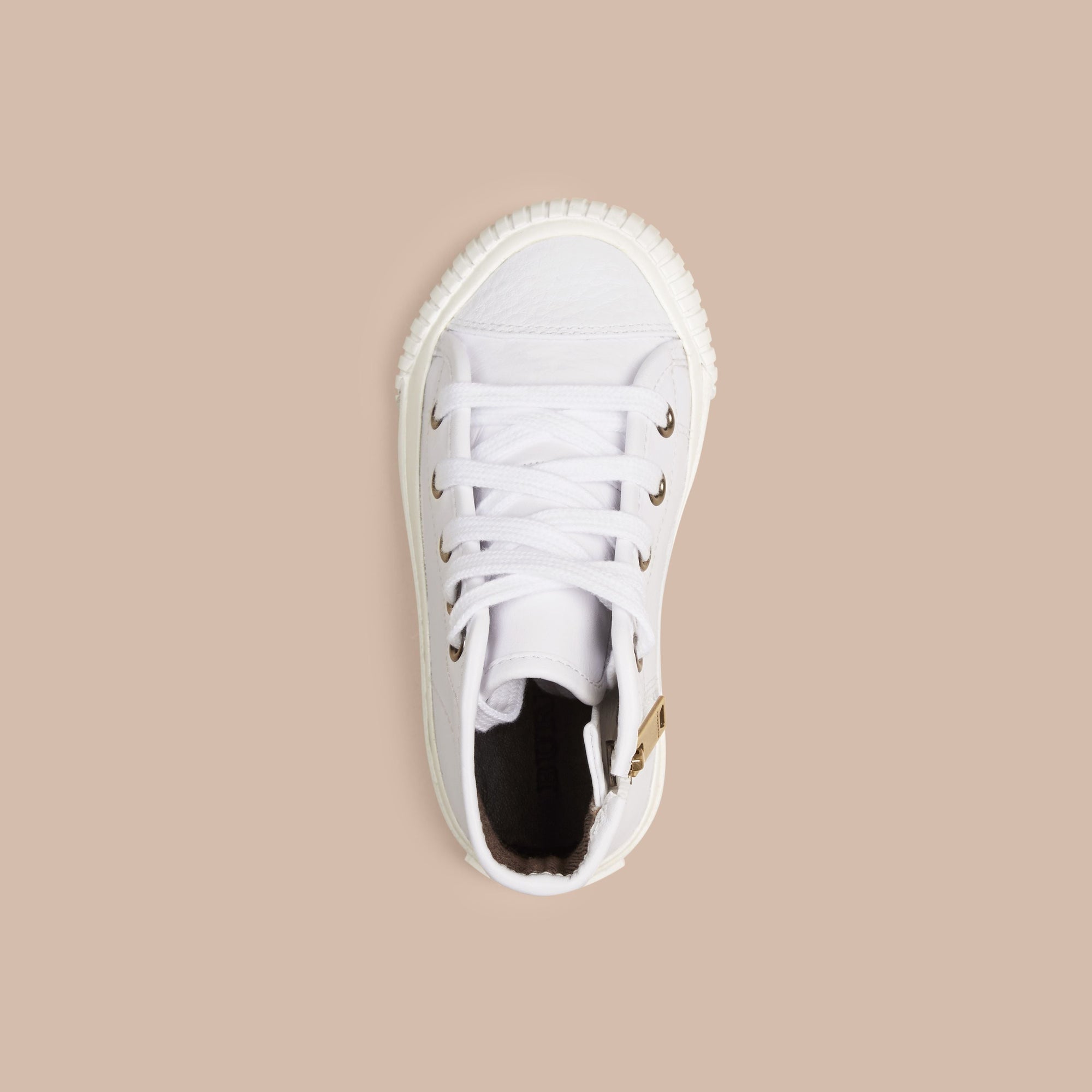 Tennis montantes en cuir - White