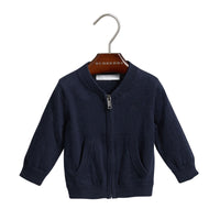 Cardigan en coton avec ornements check - Navy